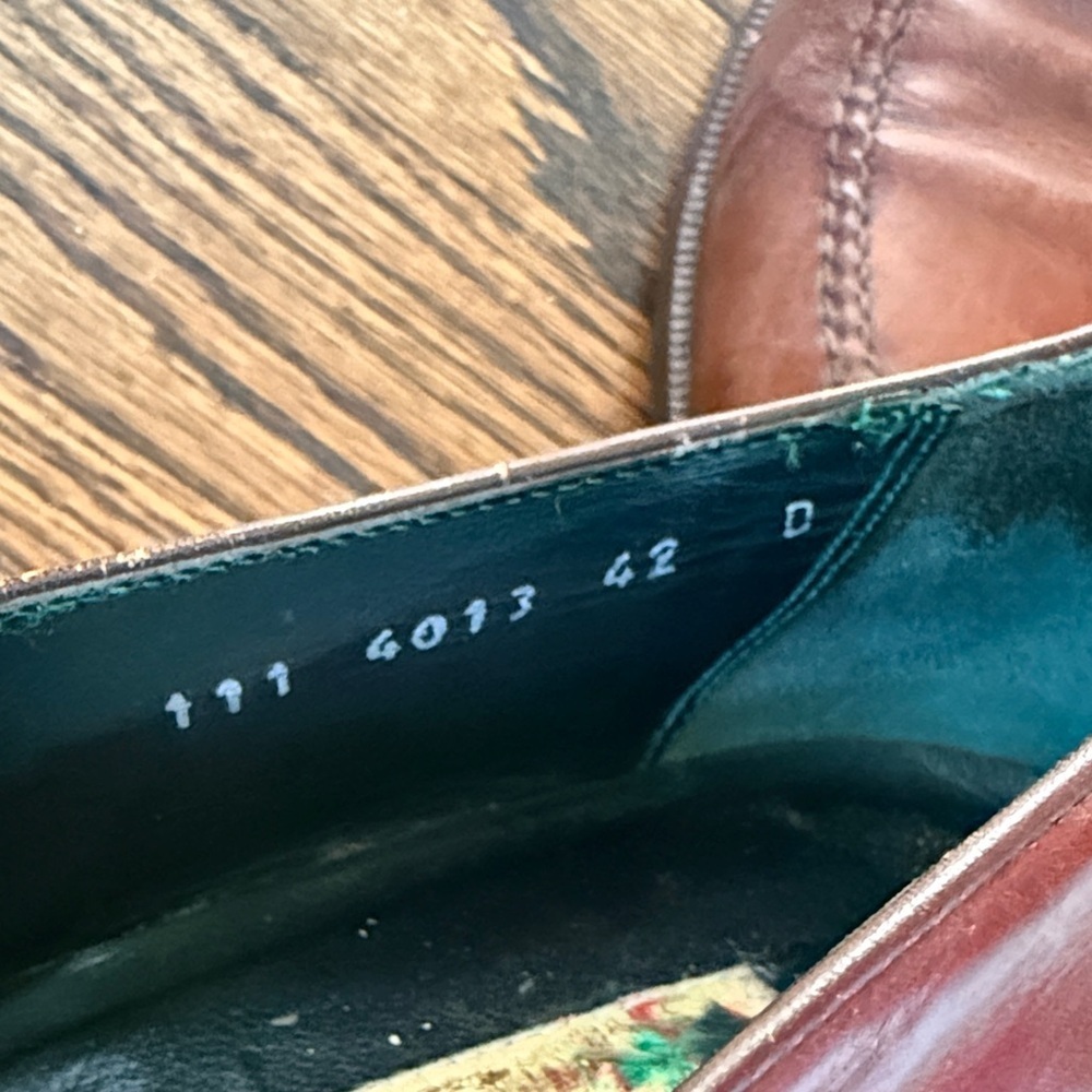 Z Gucci Men’s 40/8.5 Vintage Brown Leather Slip-On Loafers - Picture 10 of 10